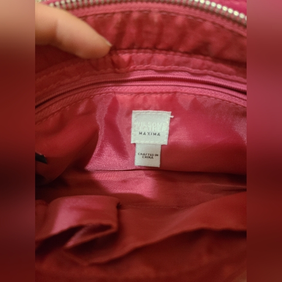 Wilsons Leather Maxima Barbiecore Pink Y2k Mini Purse Baguette Bag - Picture 3 of 4